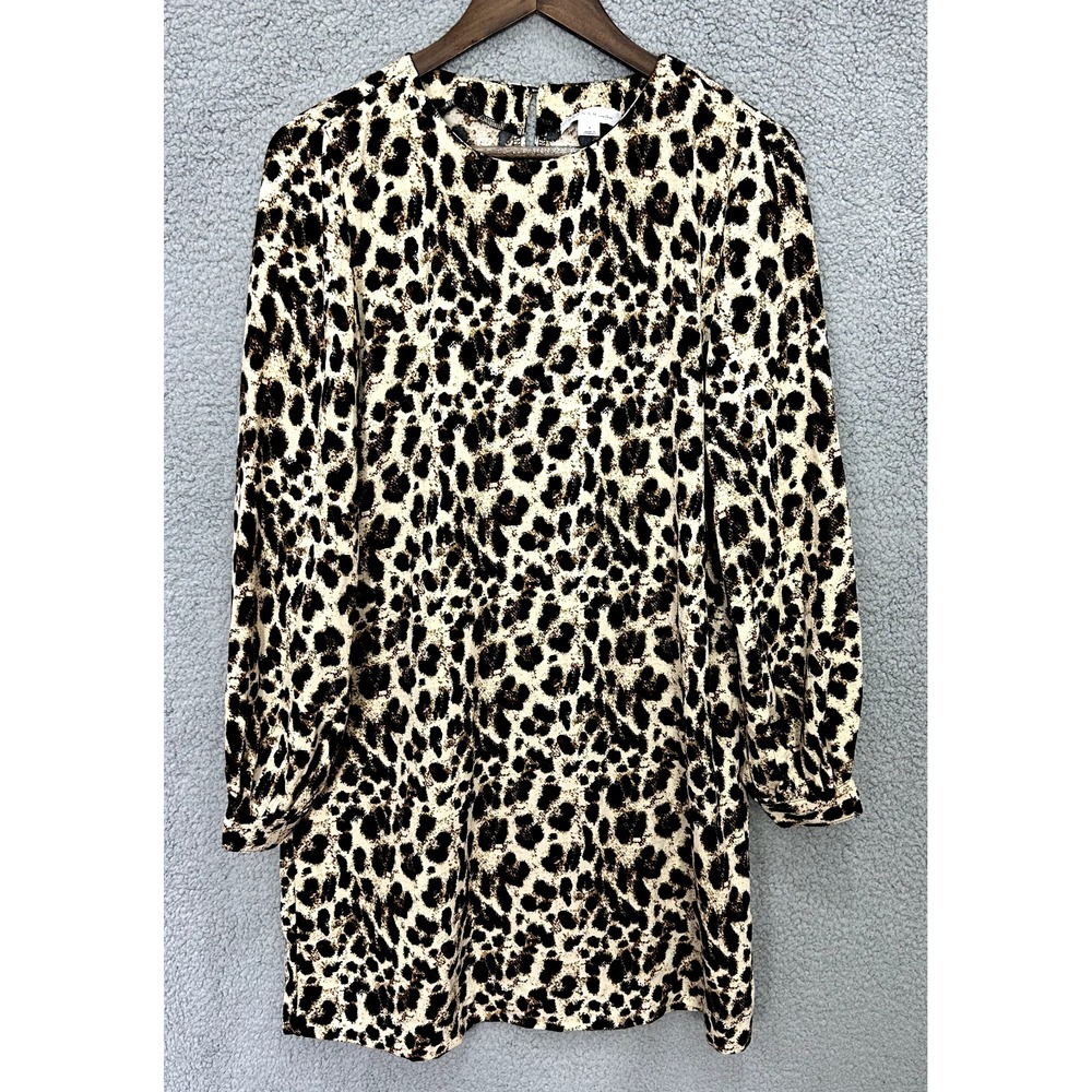 Reynah‎ Couture Dress 8 Leopard Print Retro Glam Mob Wife Aesthetic Y2K Party